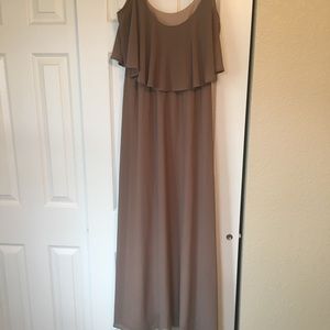 Show Me Your MuMu Caitlin Dress Dune Chiffon.